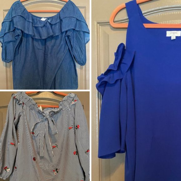 CUTE SHOULDER TOPS BUNDLE - Picture 1 of 4